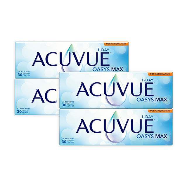 【送料無料】ワンデーアキュビューオアシスMAX乱視用 30枚 2箱