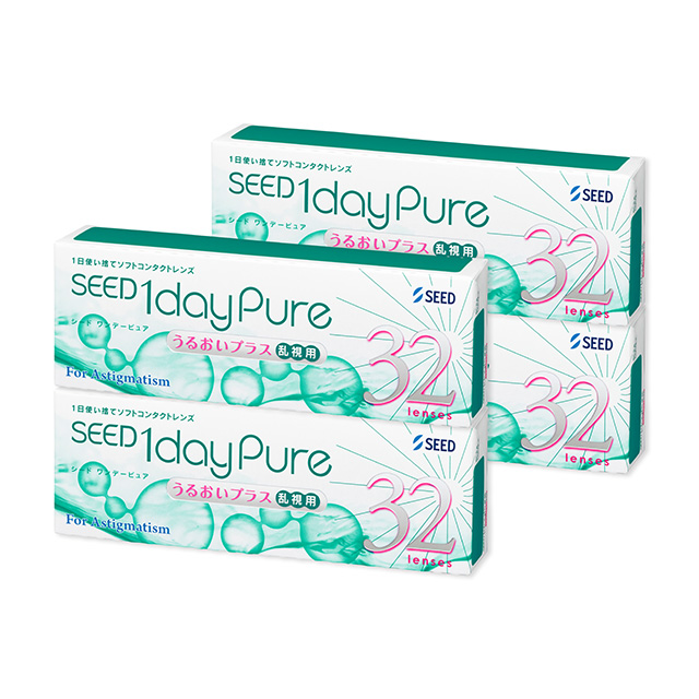 【送料無料】ワンデーピュアうるおいプラス乱視用 4箱