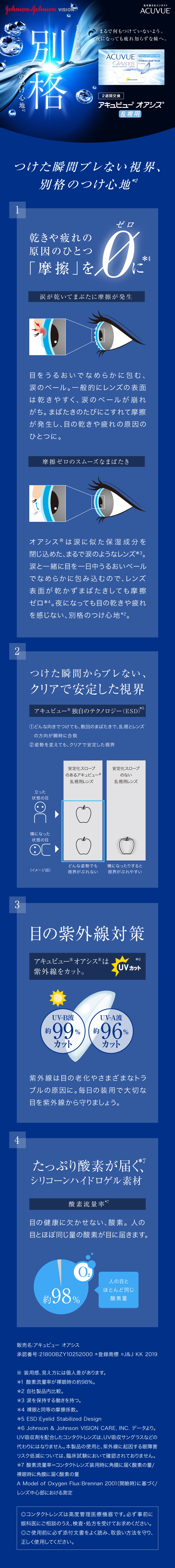 まるで裸眼。別格のつけ心地。アキュビューオアシス乱視用