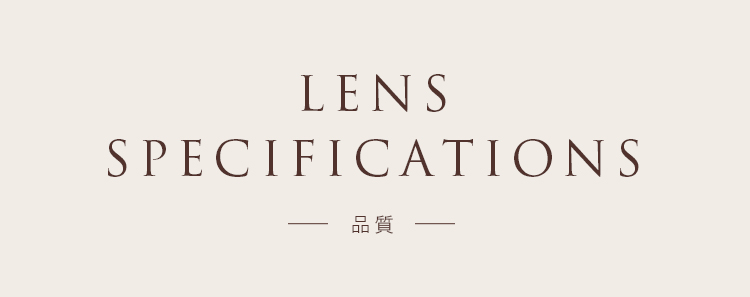 LENS SPECIFICATIONS