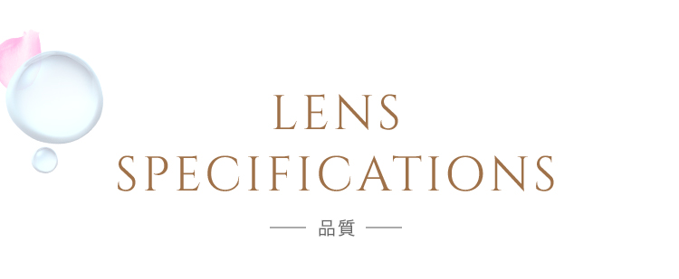 LENS SPECIFICATIONS