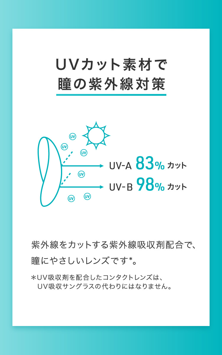 UVカット素材で瞳の紫外線対策