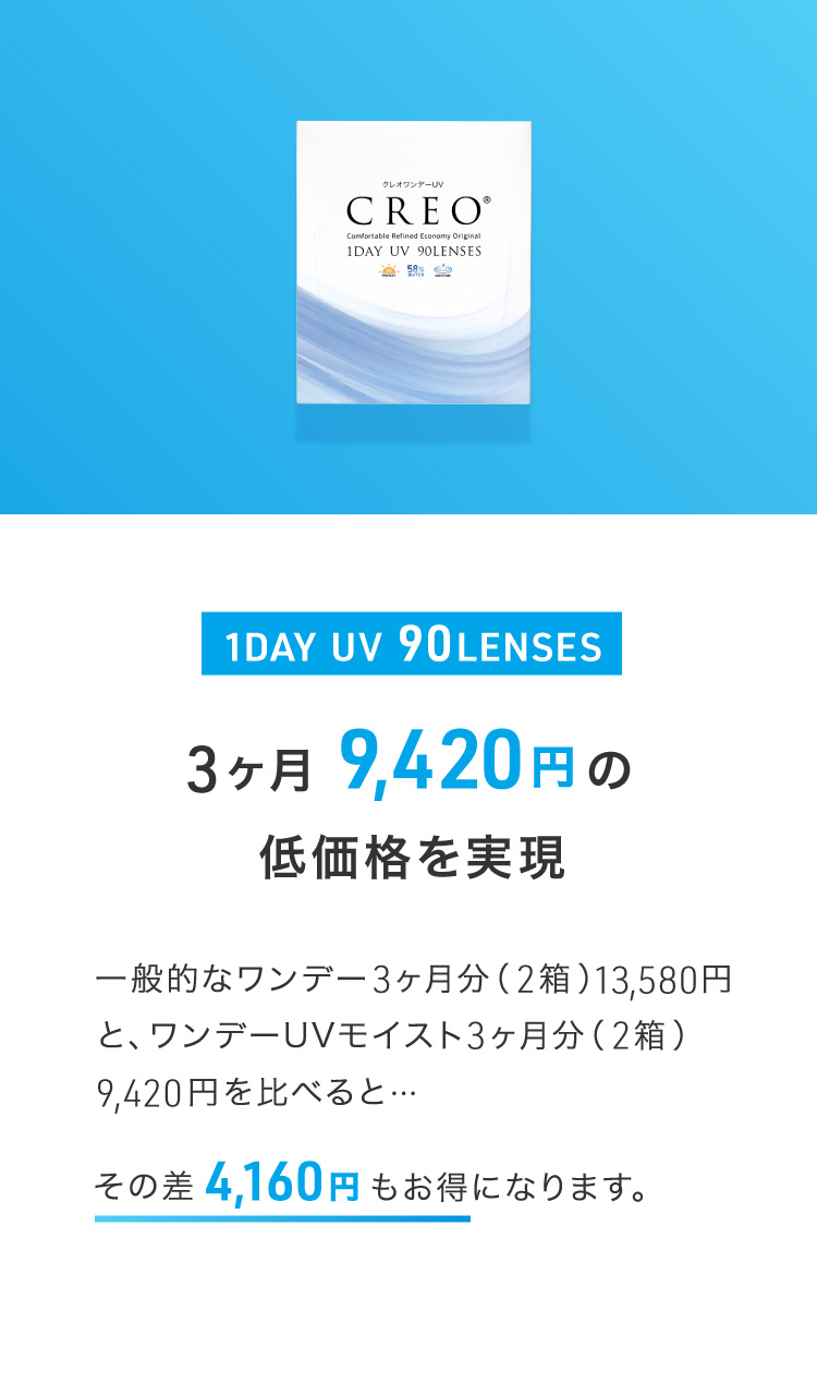 3ヶ月9,420円の低価格を実現