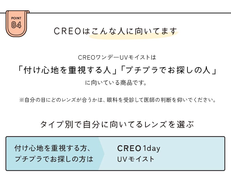 クレオはこんな人に向いてます