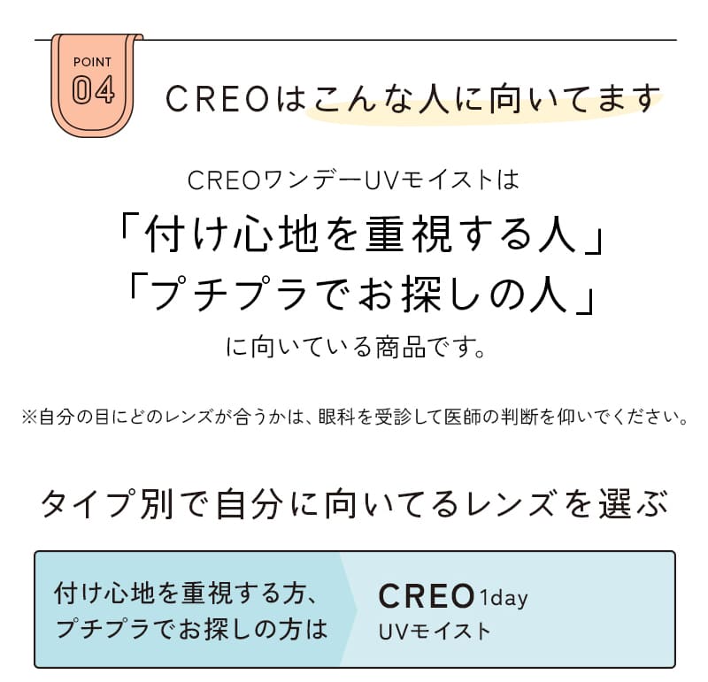 クレオはこんな人に向いてます