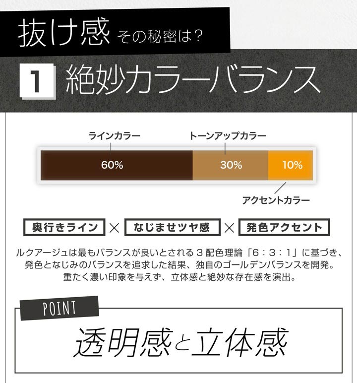 抜け感その秘密は?絶妙カラーバランス