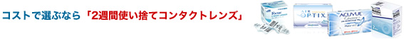 2週間使い捨てコンタクトレンズ